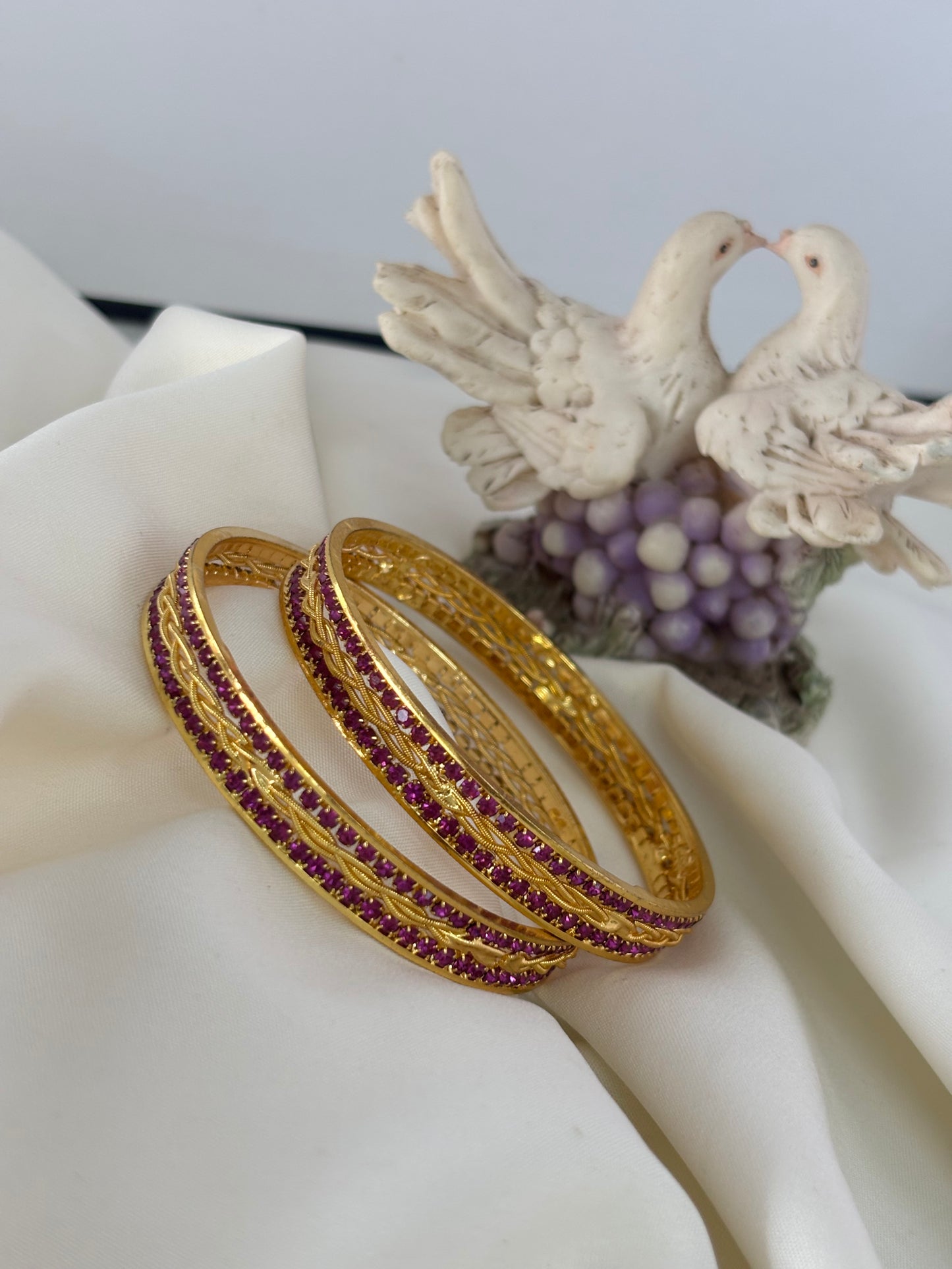 AD Stone Bangles ( Set of 2 ) B_0136