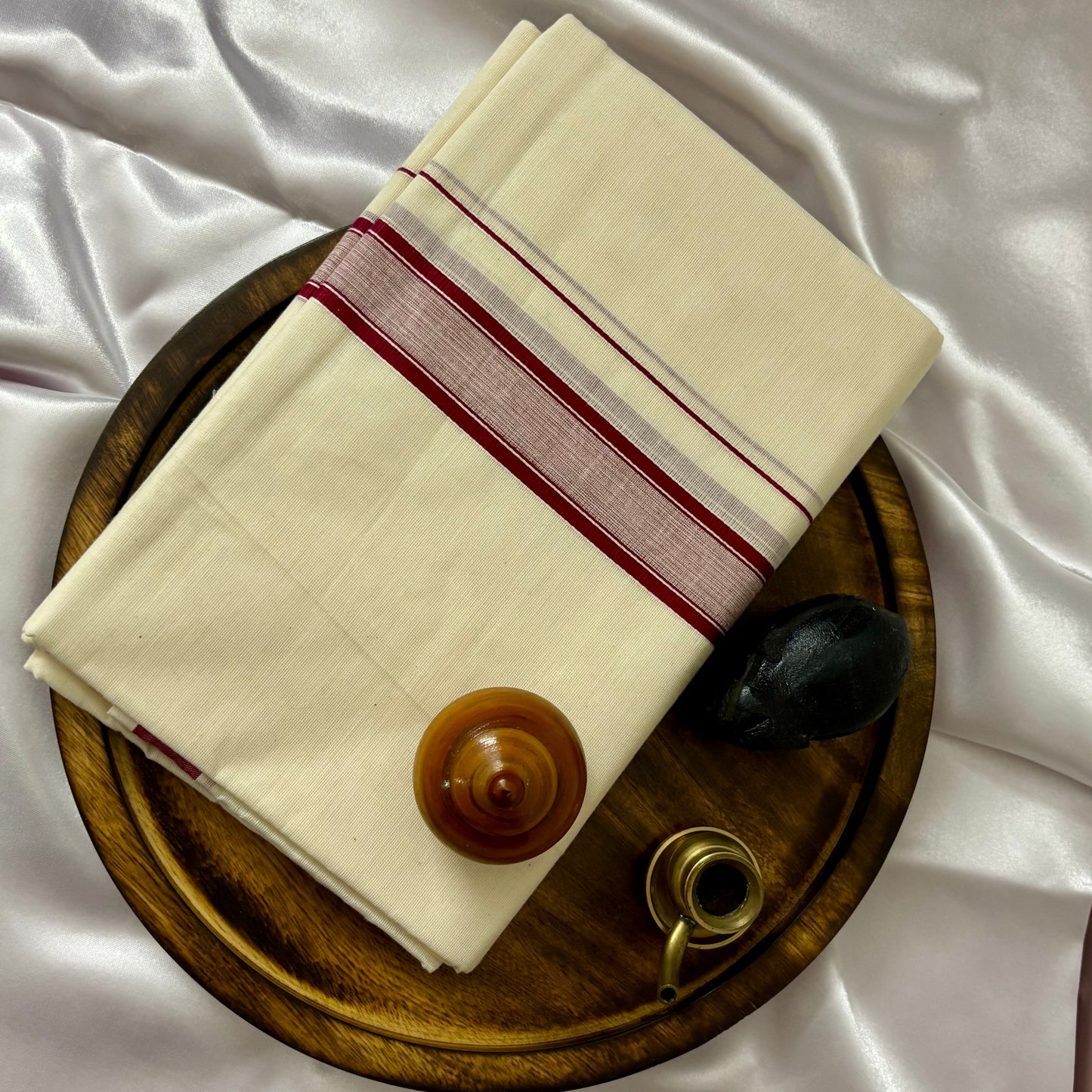 Dhothi cotton 2185K_Maroon