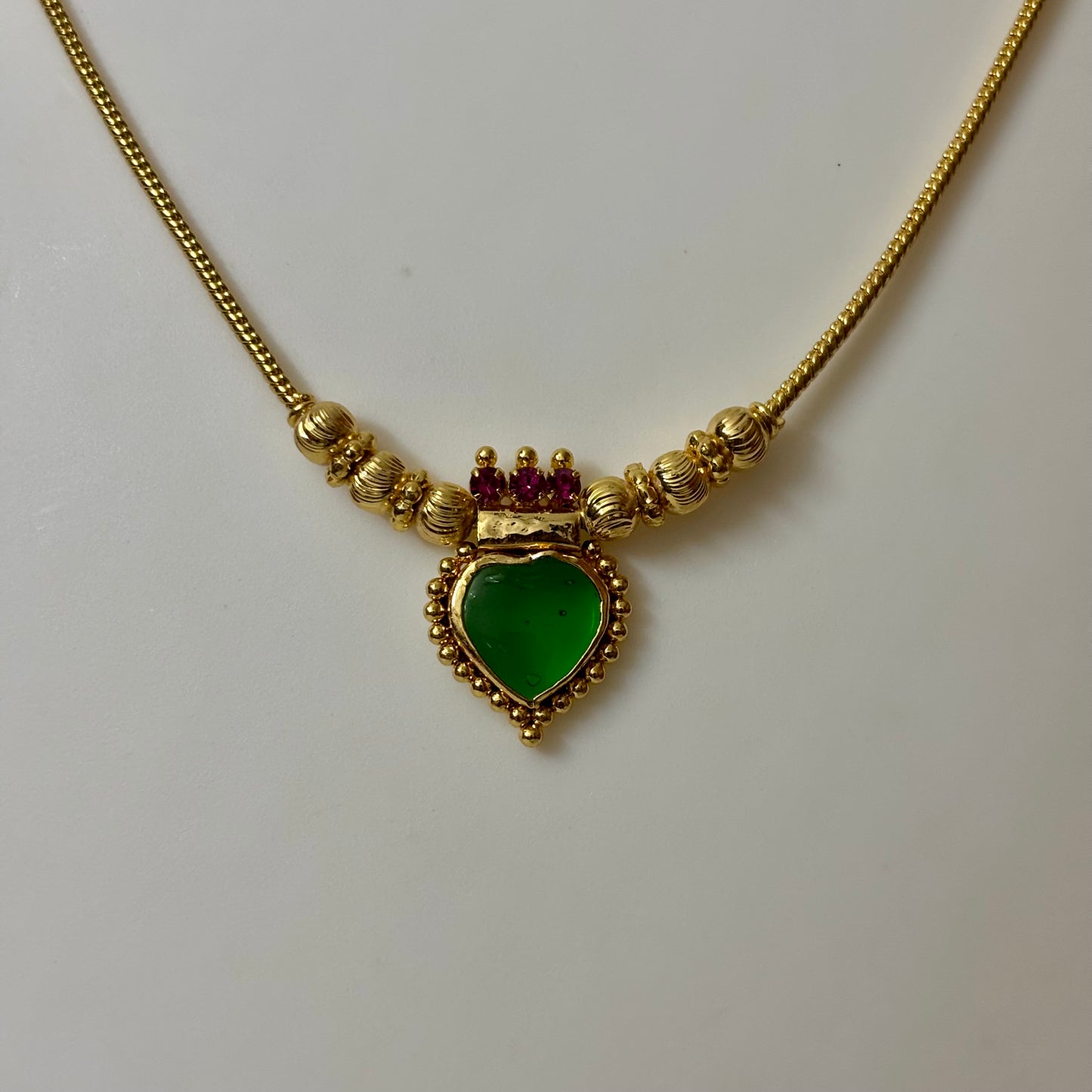 Traditional Green Palakka Chain C_0173