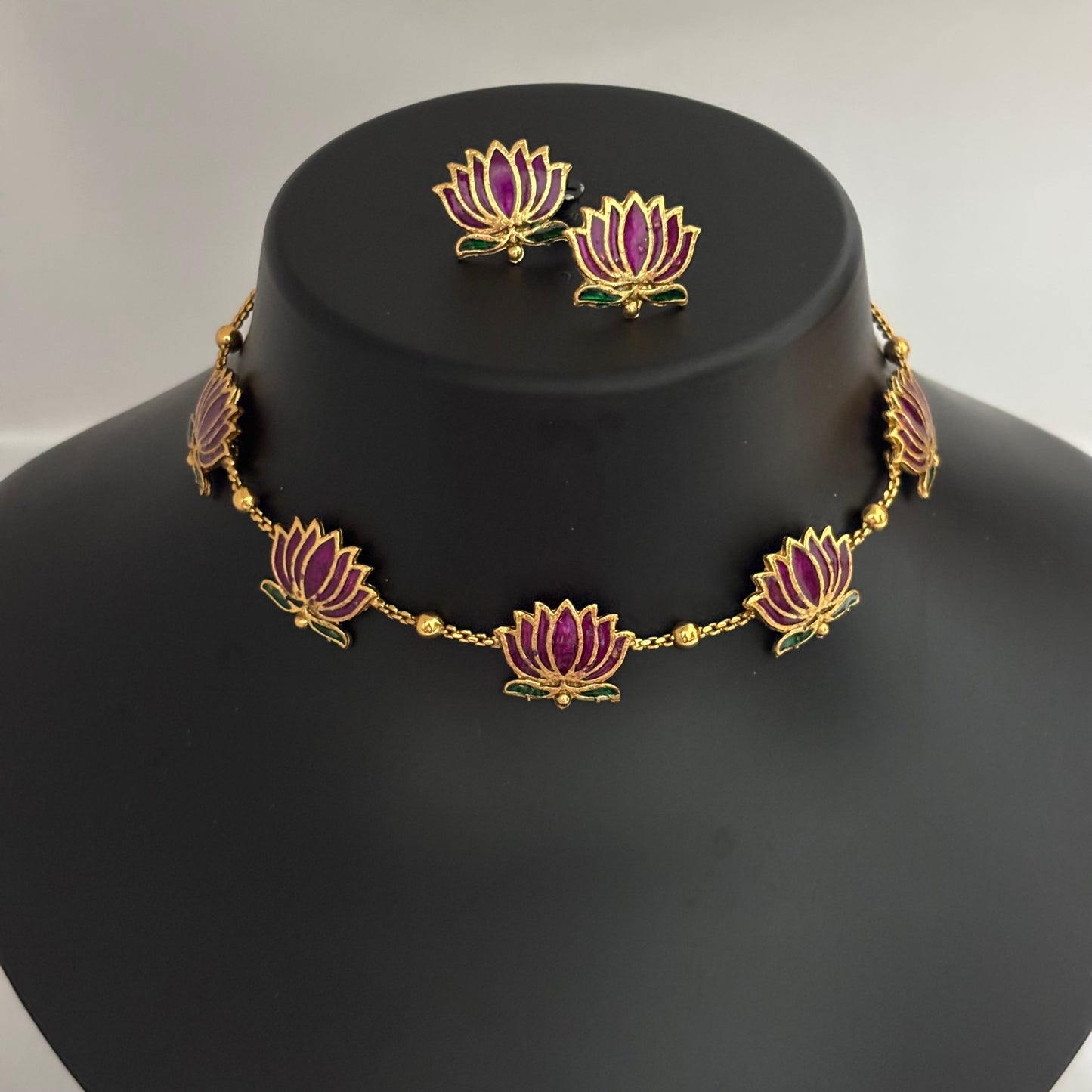 Lotus Necklace Set N_0139