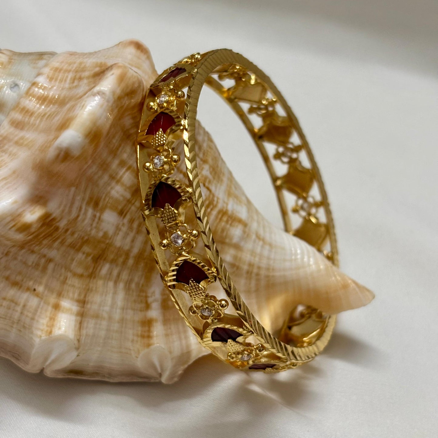 Traditional Red Palakka Bangle (Single) B_0107
