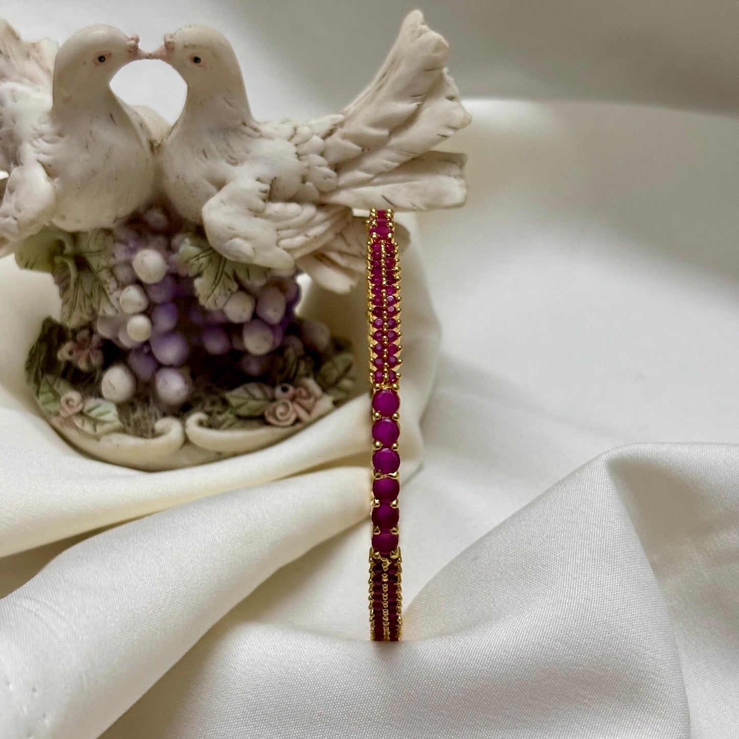 Ruby Stone Bangles (Set of 2) B_0109