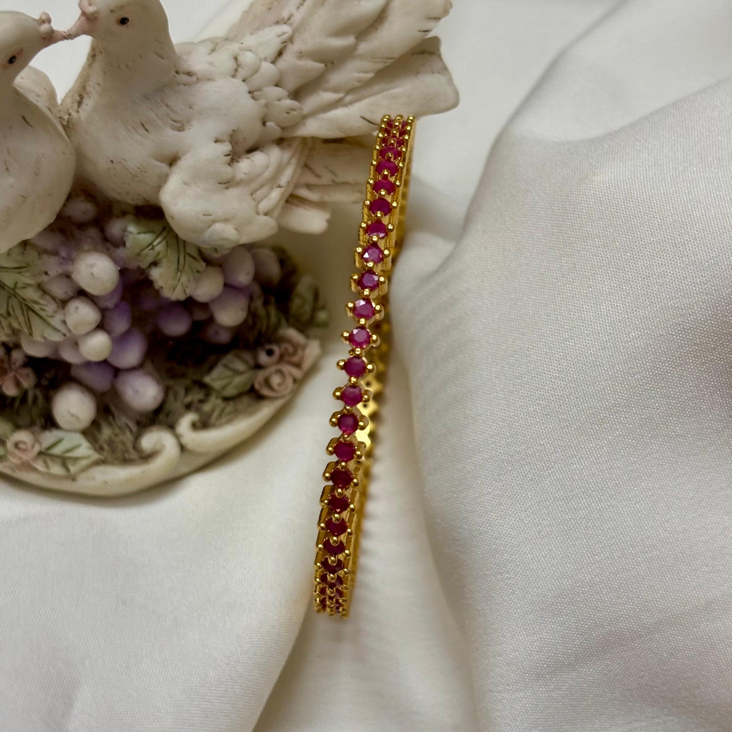Ruby Stone Bangles (Set of 2) B_0110