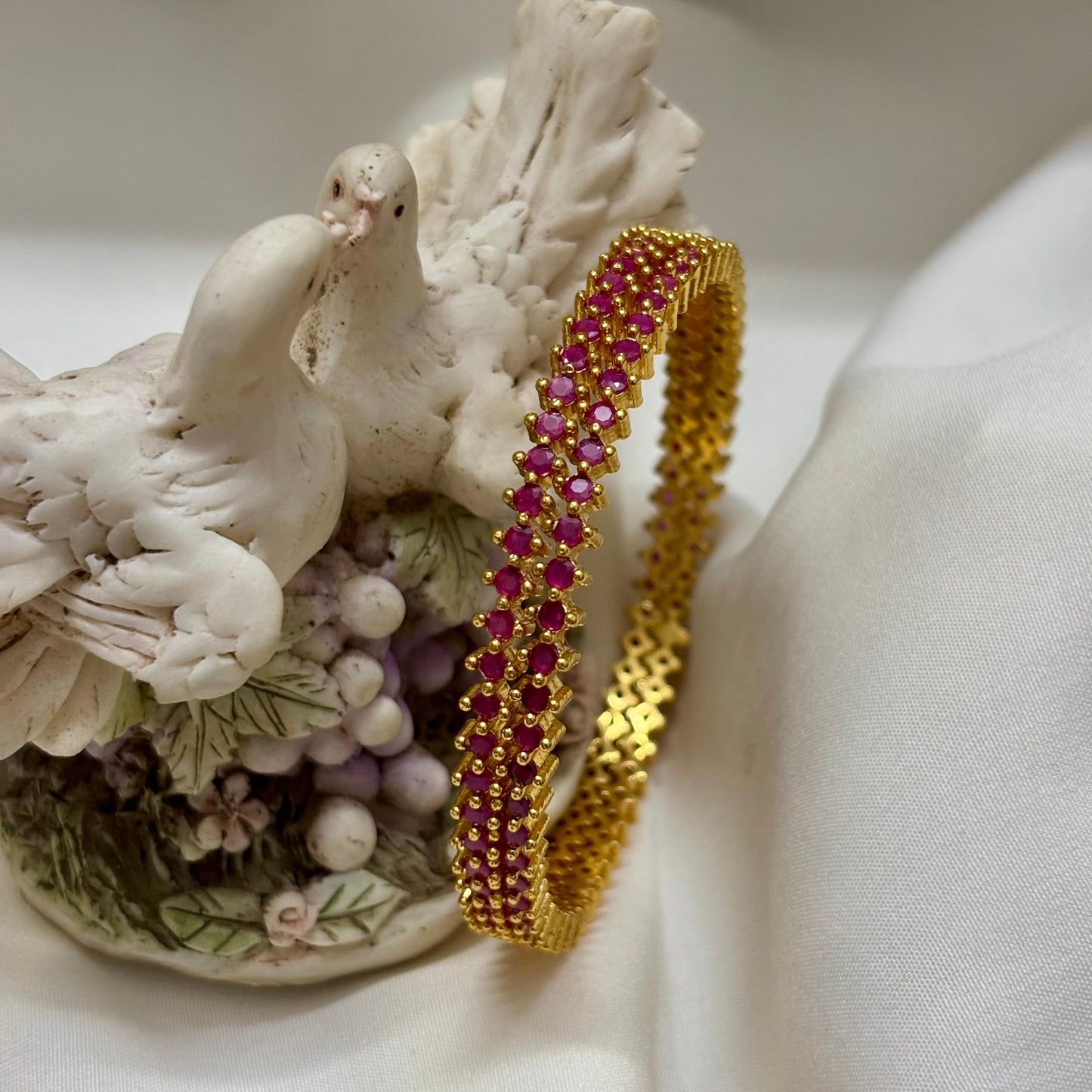 Ruby Stone Bangles (Set of 2) B_0110
