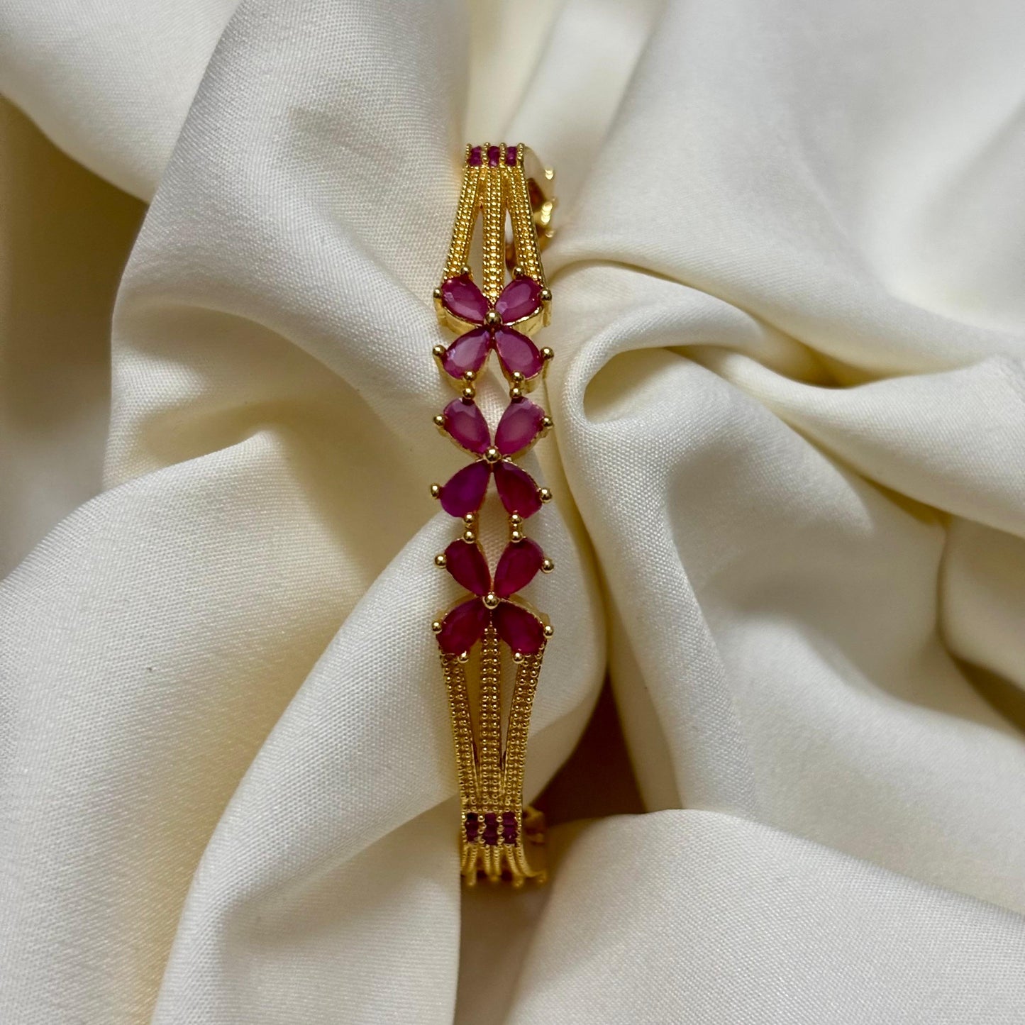Ruby Stone Bangles (Set of 2) B_0113