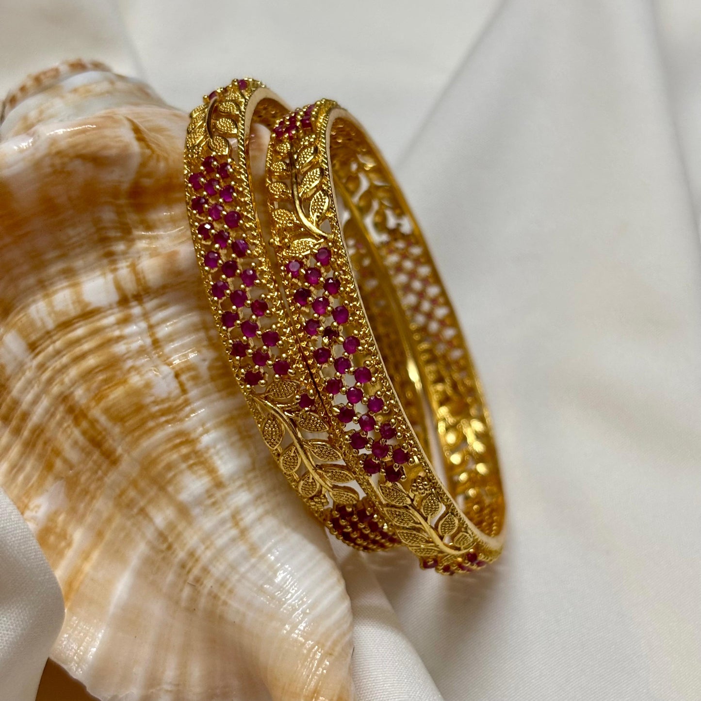 AD Stone Bangles ( Set of 2 ) B_0124