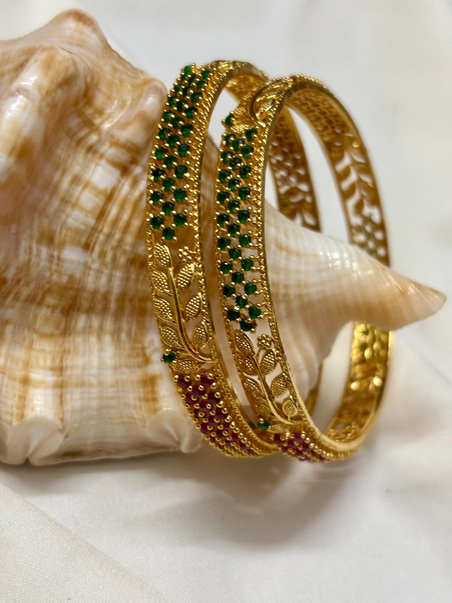 AD Stone Bangles ( Set of 2 ) B_0124