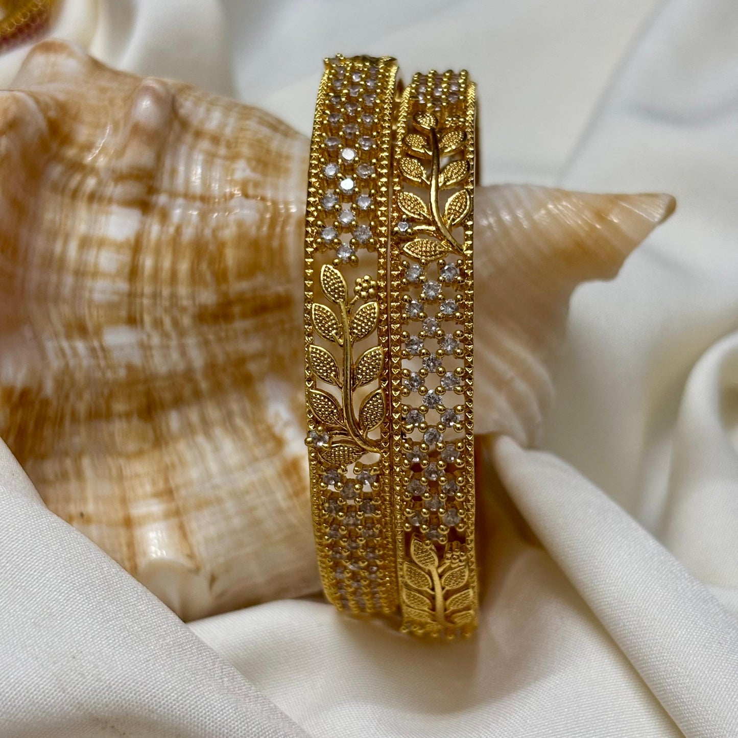 AD Stone Bangles ( Set of 2 ) B_0124