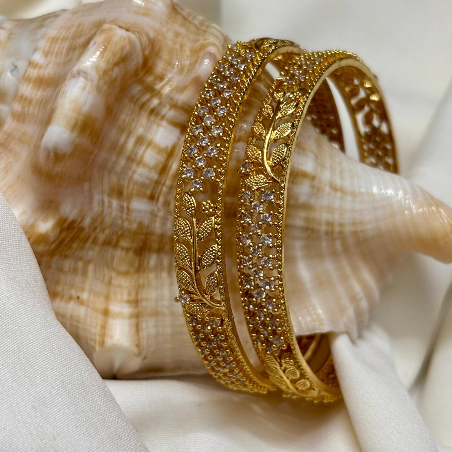 AD Stone Bangles ( Set of 2 ) B_0124