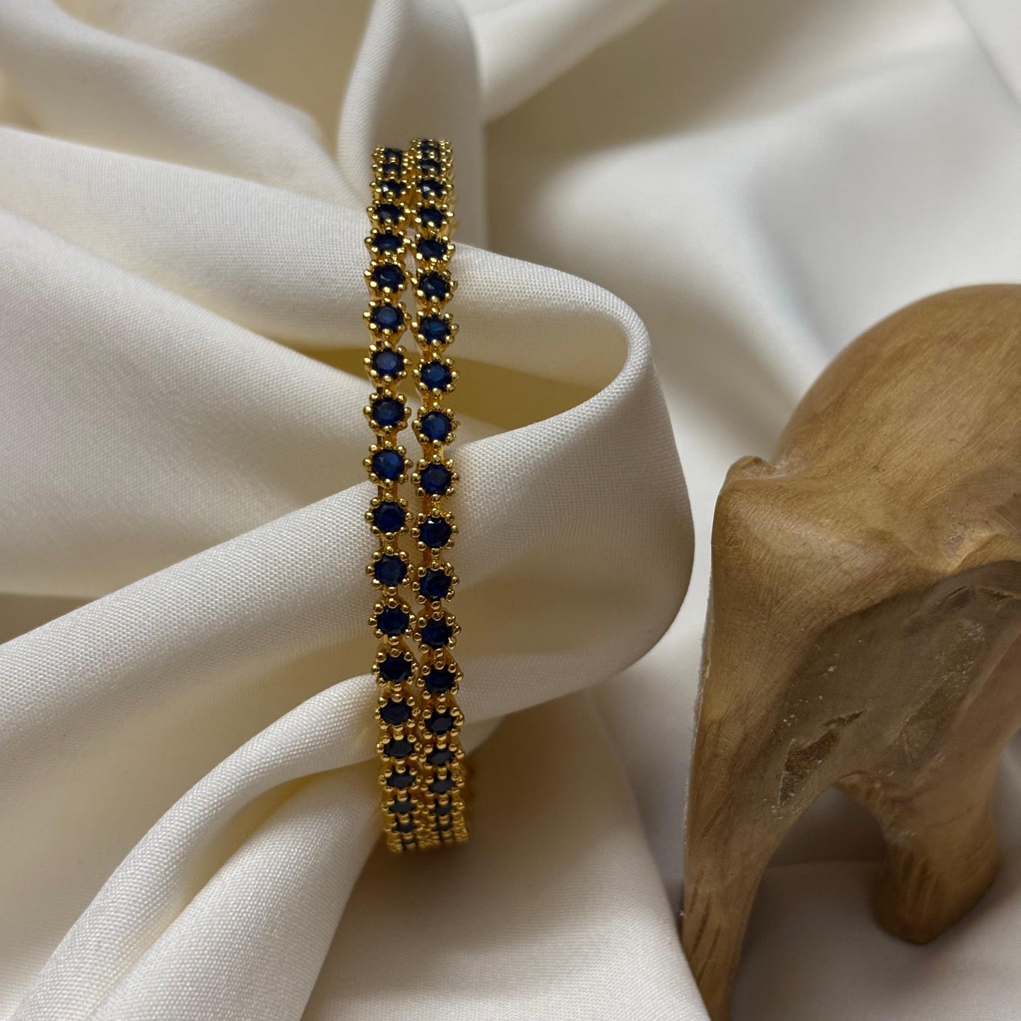 AD Stone Bangles ( Set of 2 ) B_0125