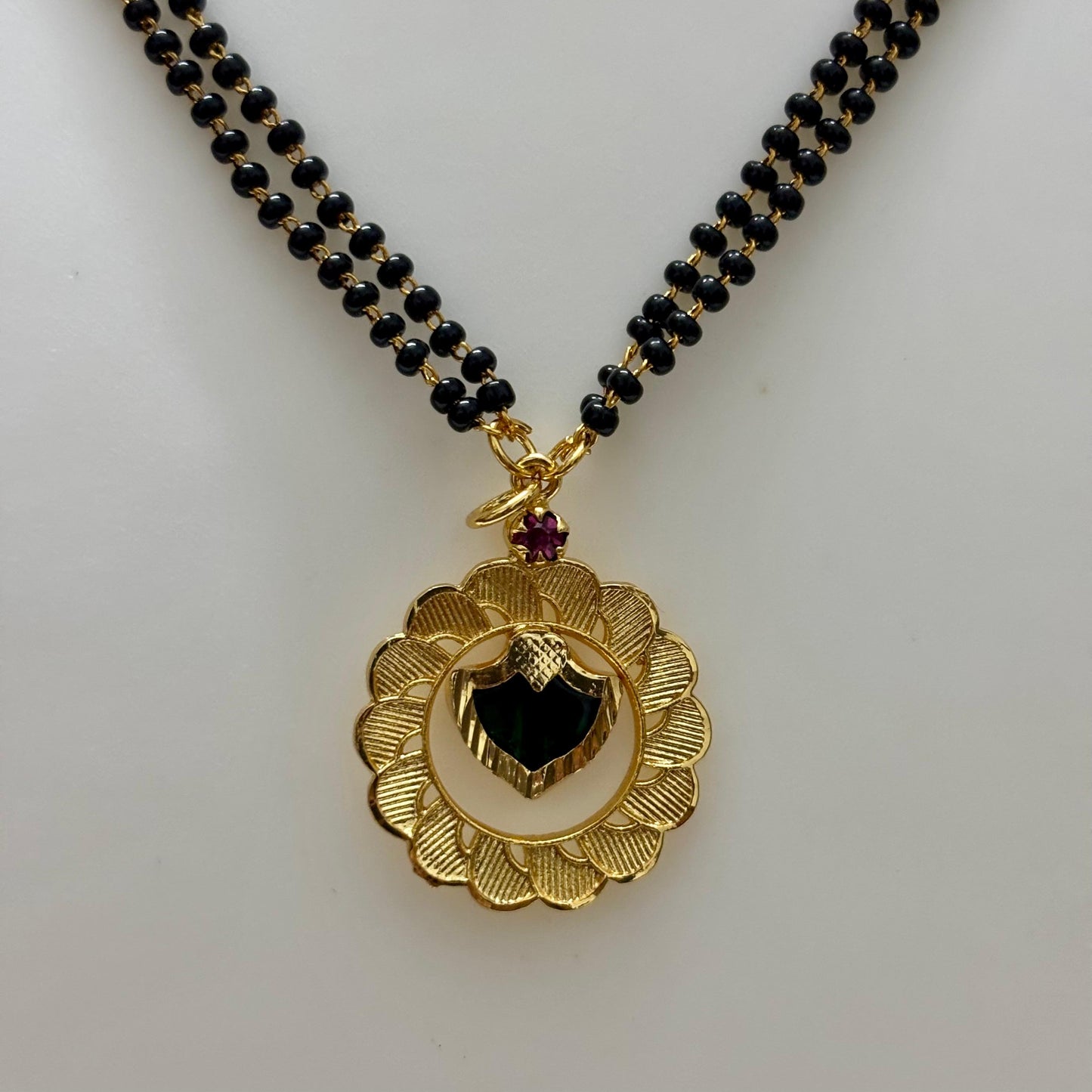 Karimani Maala with Palakka Pendant C_0111