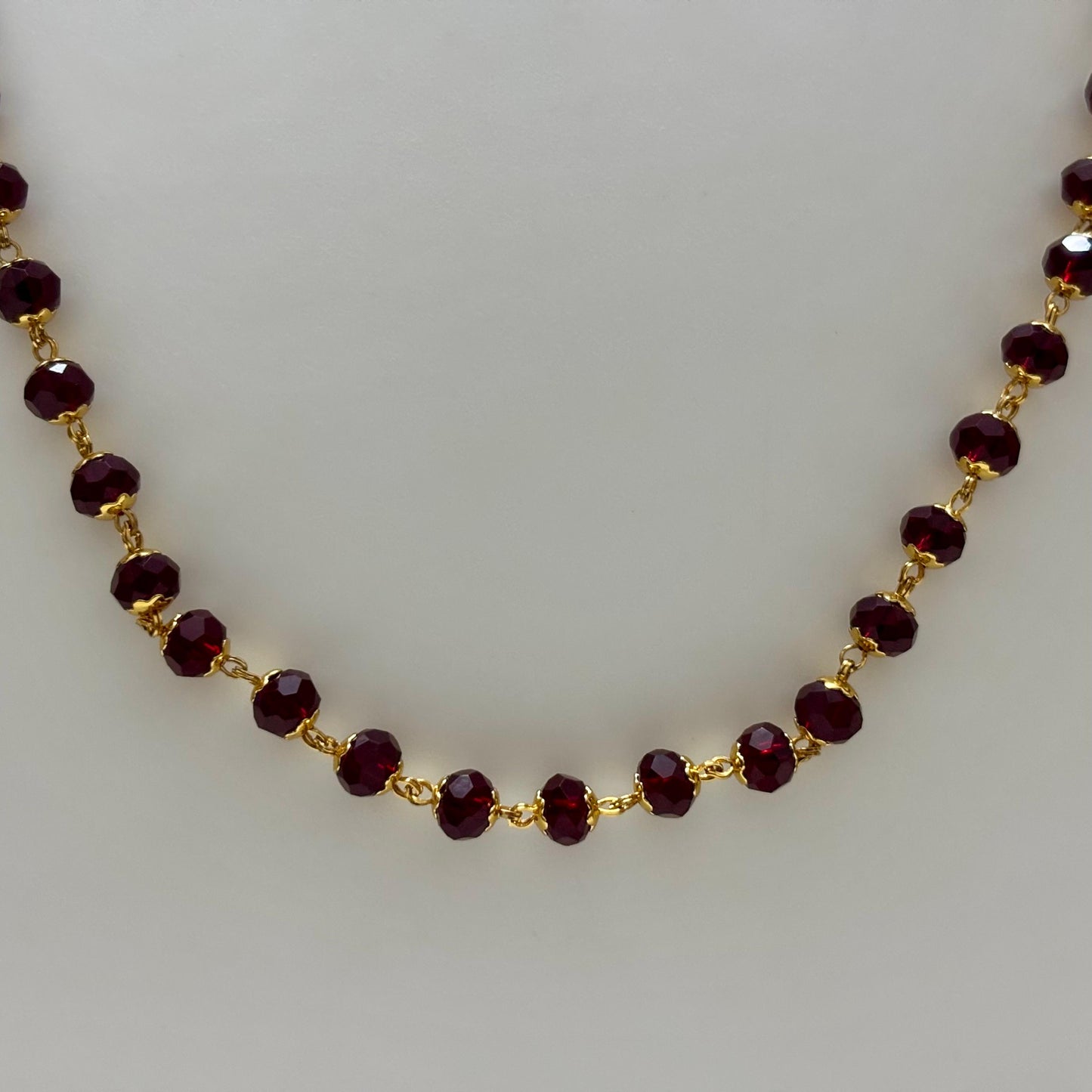 Beads Chain Single Layered Brown 24 inch C_0154