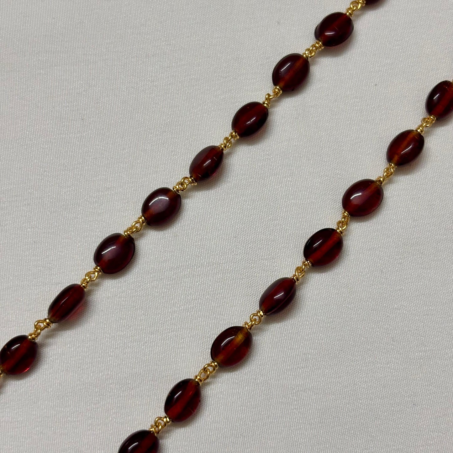 Beads Chain Single Layered Maroon 24 inch C_0157