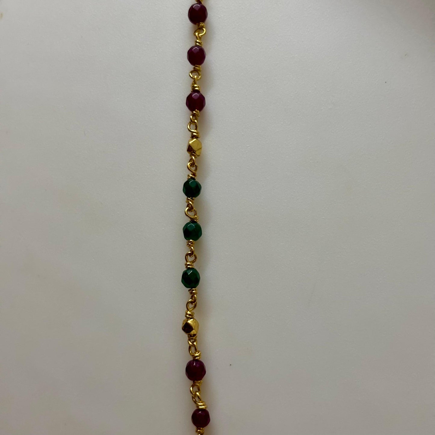Beads Chain Single Layered Multi Colour 24 inch C_0158