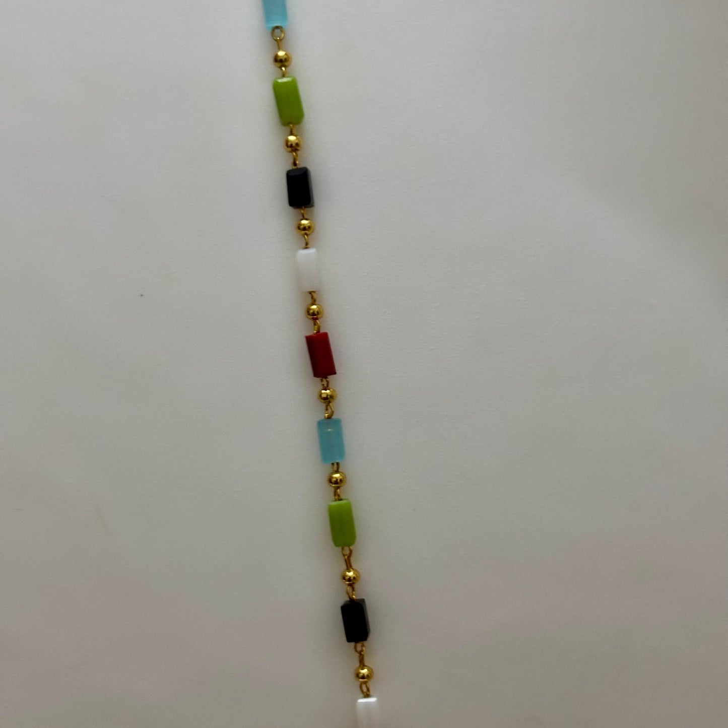 Beads Chain Single Layered Multi Colour 24 inch C_0165