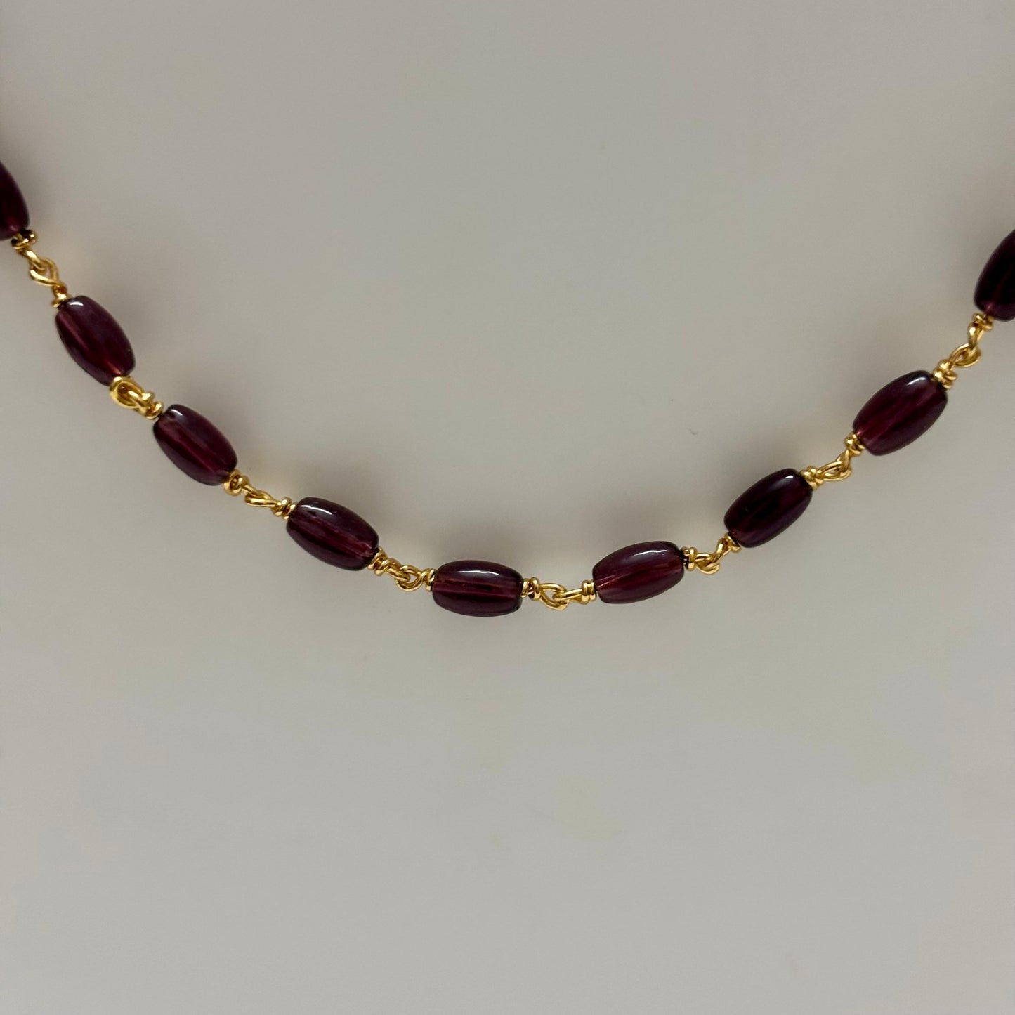 Beads Chain Single Layered Maroon 24 inch C_0167