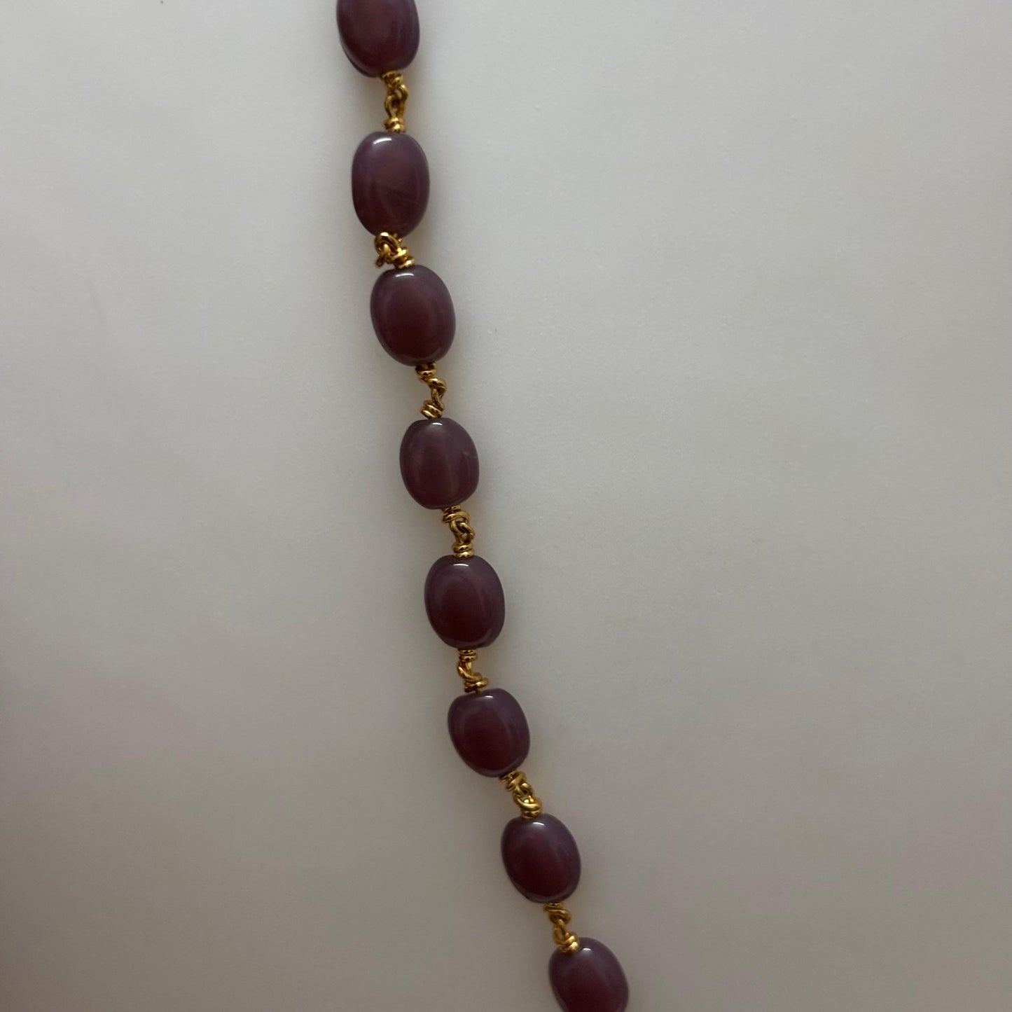 Beads Chain Single Layered Purple 24 inch C_0169