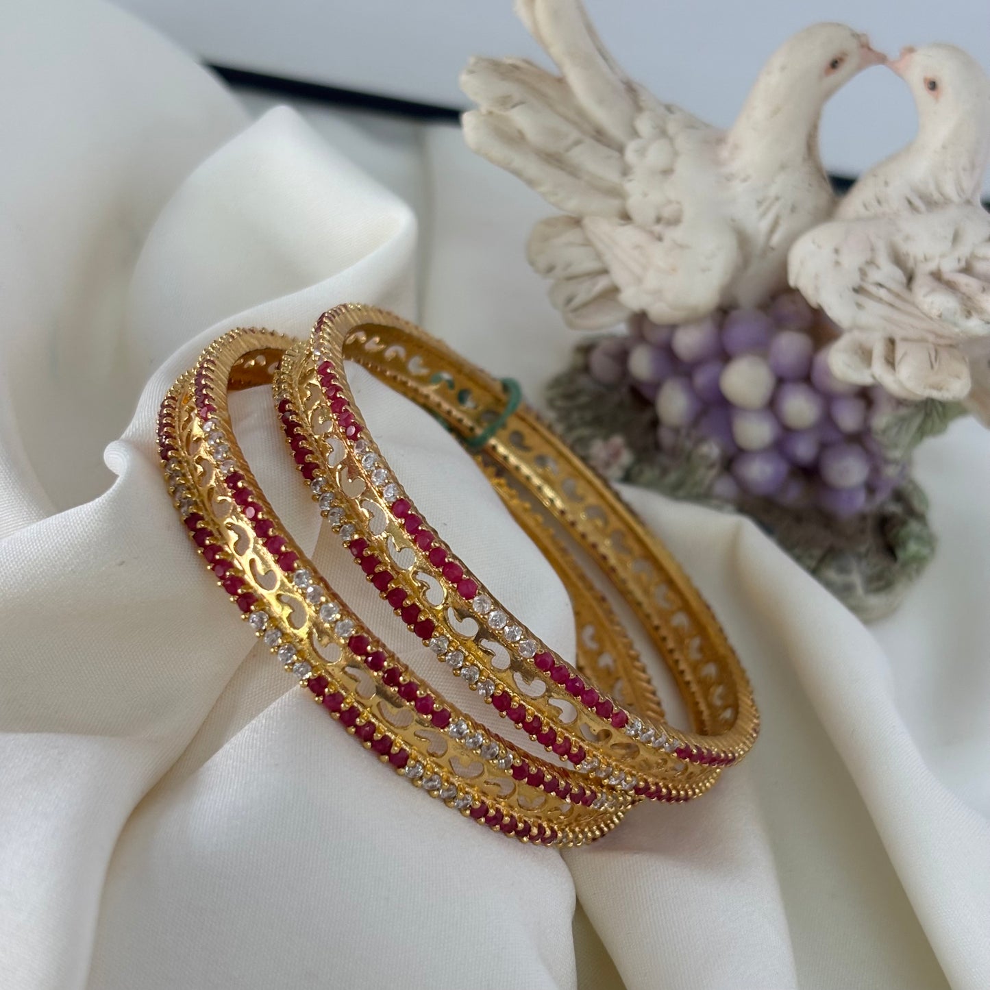 AD Stone Bangles ( Set of 2 ) B_0135