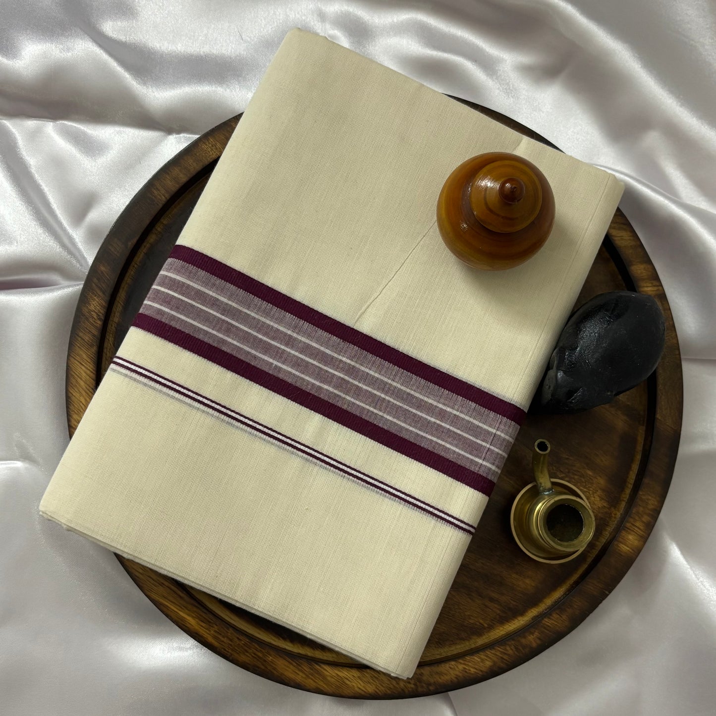 Dhothi cotton 2074F_Maroon