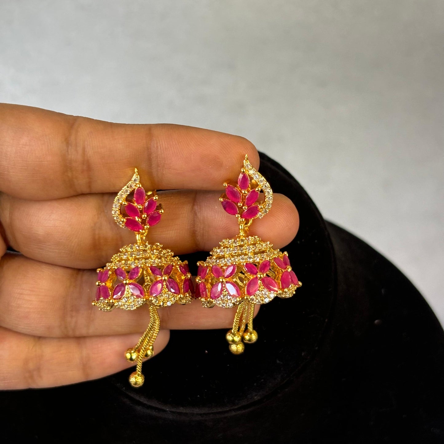 AD Stone Jhumka E_0122