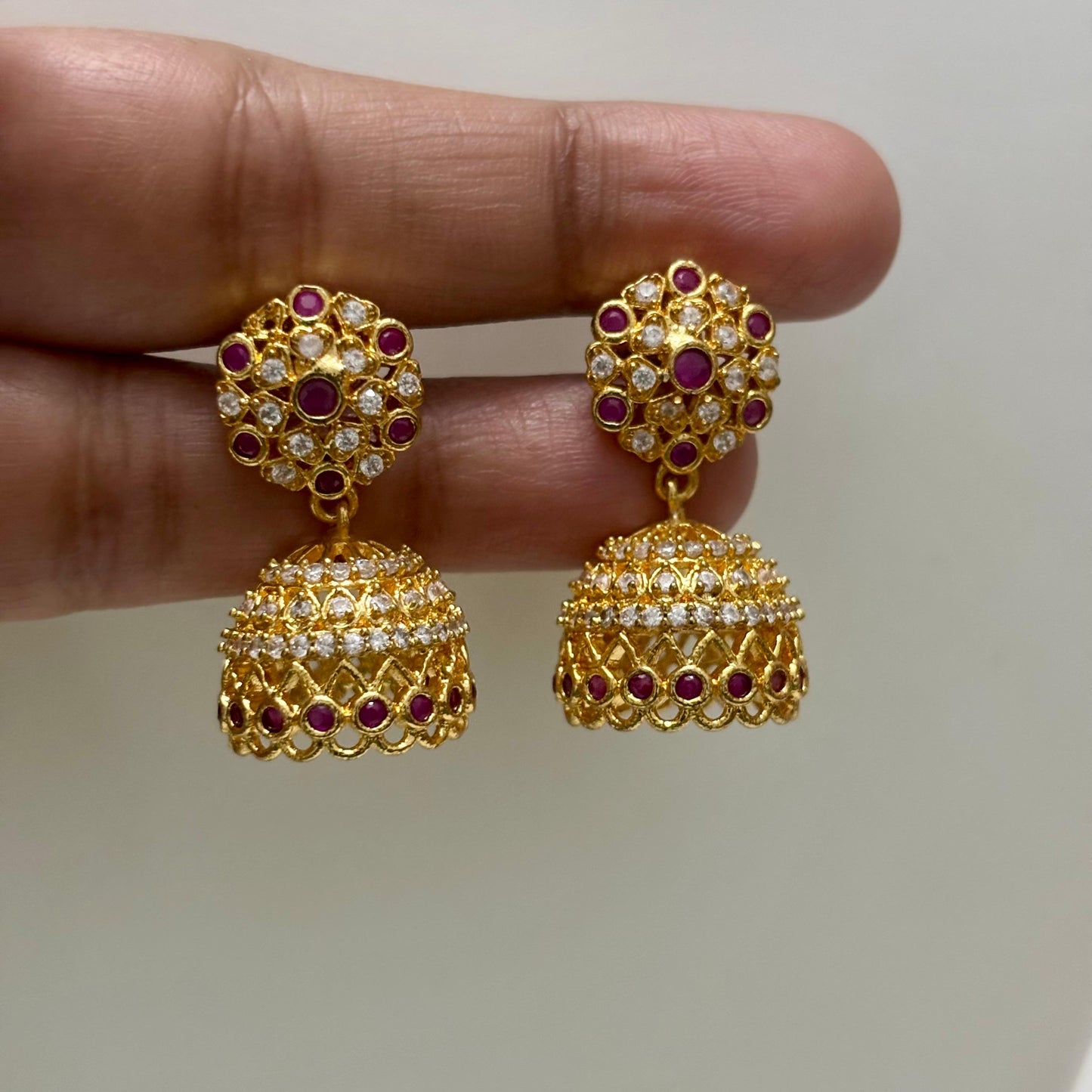 AD Stone Jhumka E_0125