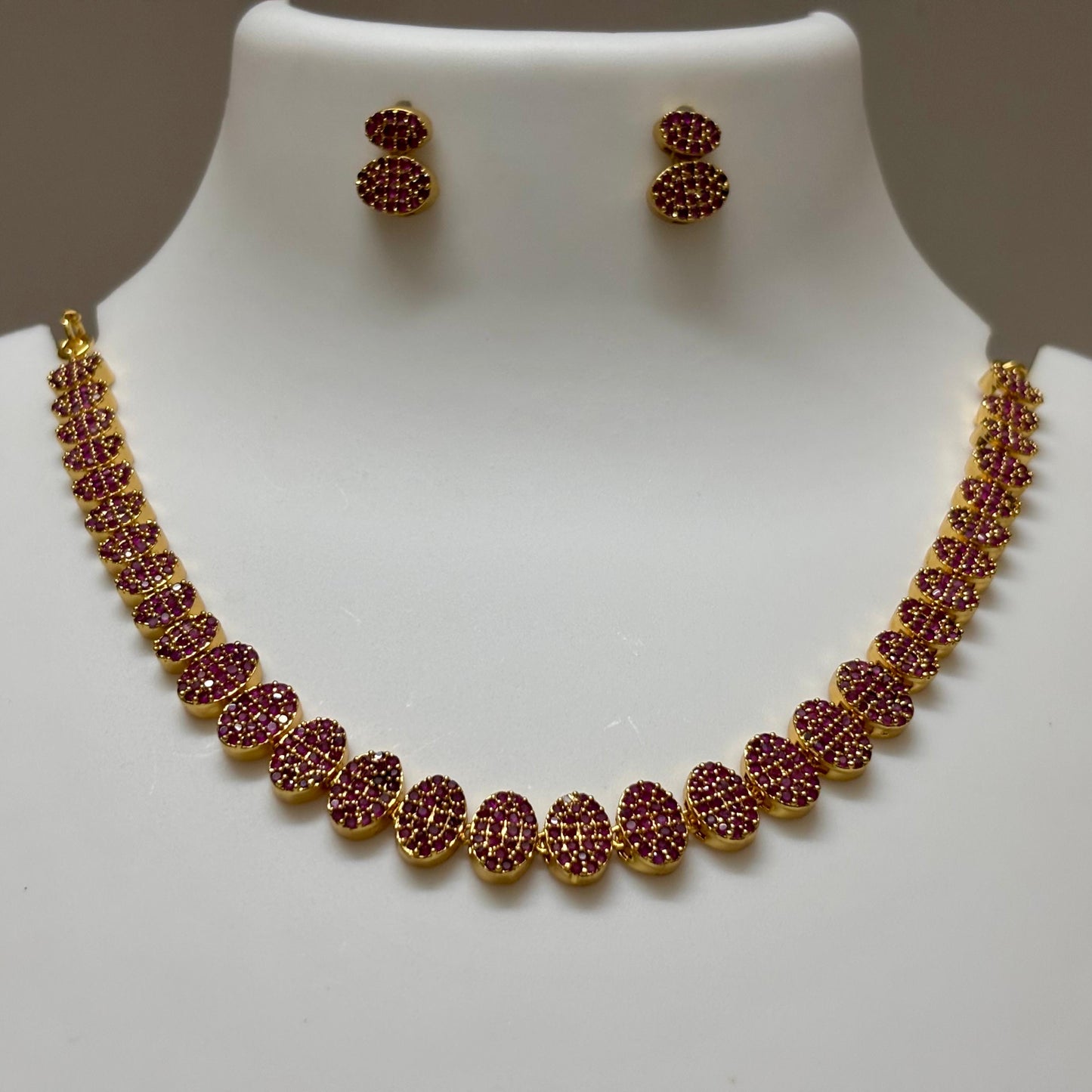 AD Stone Necklace Set N_0107