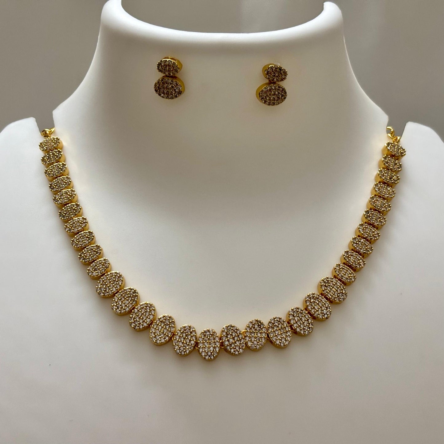 AD Stone Necklace Set N_0107