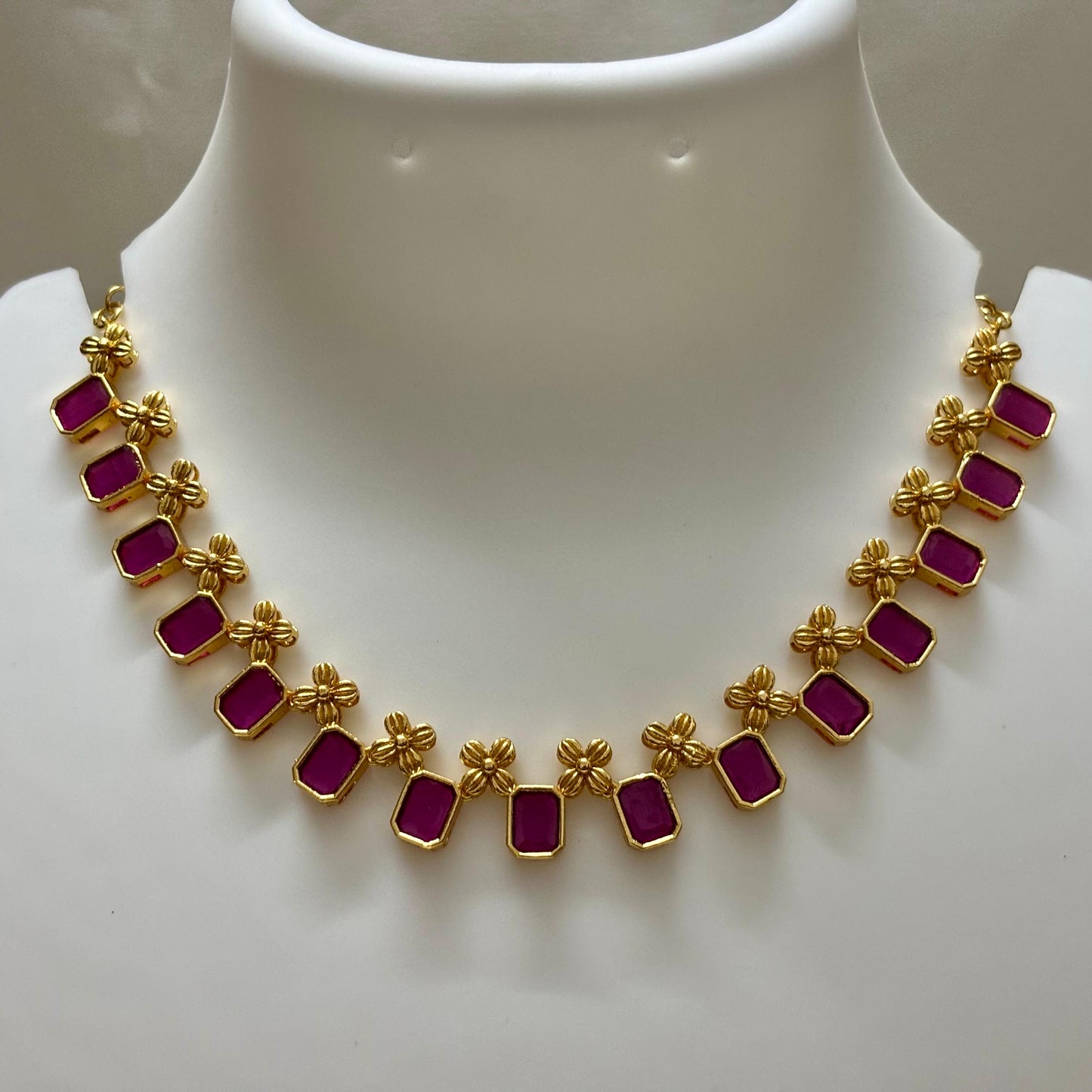 Floral Sufi Stone Necklace N_0108