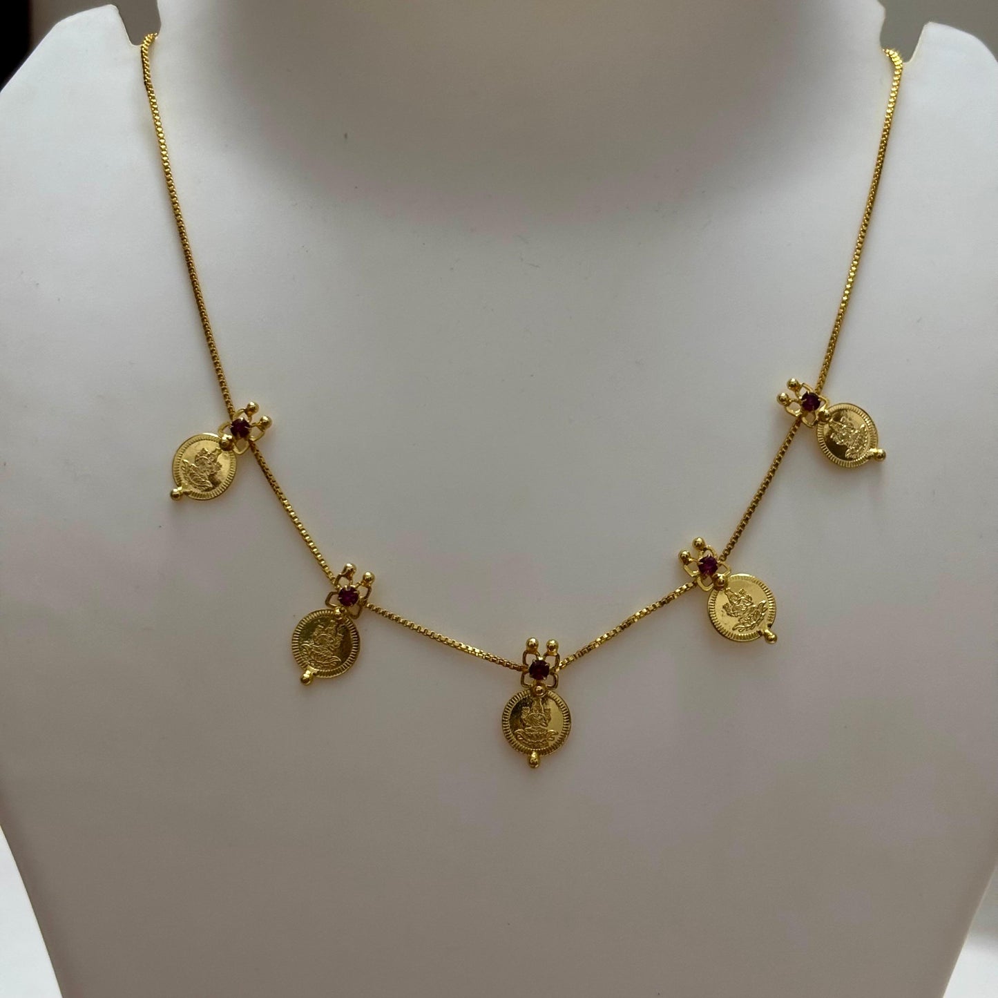 Traditional Lakshmi Kaashu Necklace Set N_0110
