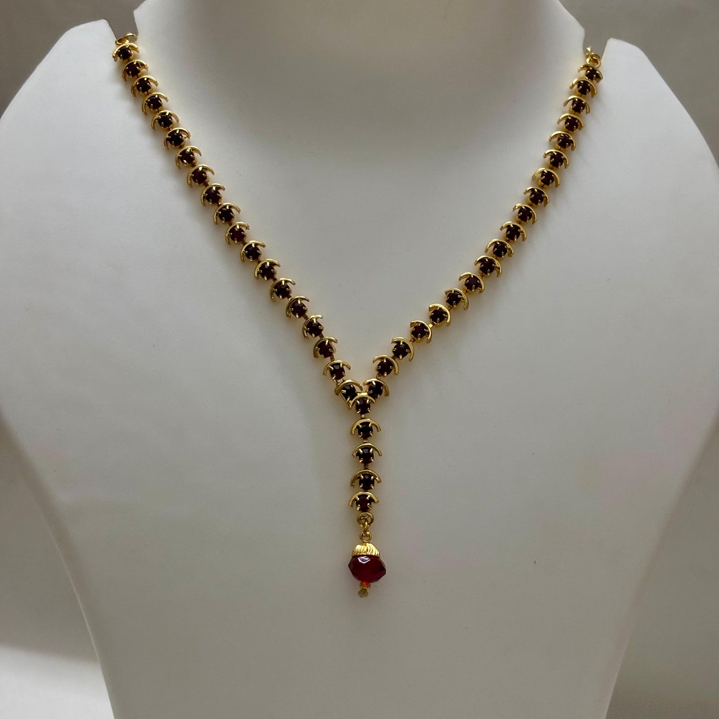 AD Stone Necklace Earring Set N_0111