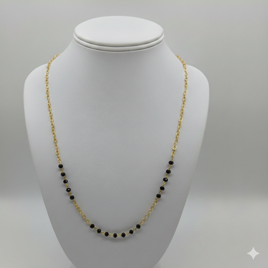 Black Beads Chain C_0200