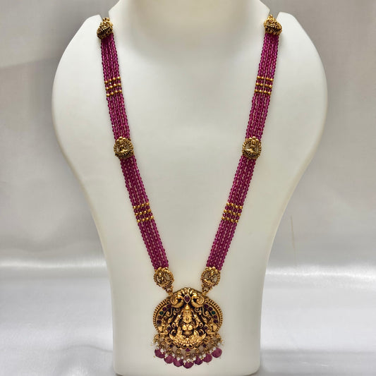 Multilayered Beads Necklace Set Ruby N_0152