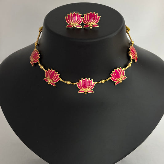 Lotus Necklace Set N_0139