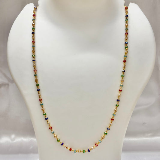 Single Layered Beads Multicolour Chain C_0195