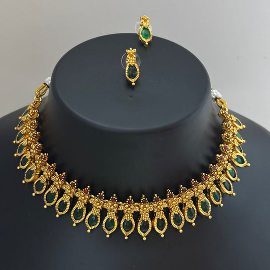 Antique Nagapadam Necklace Set N_0138