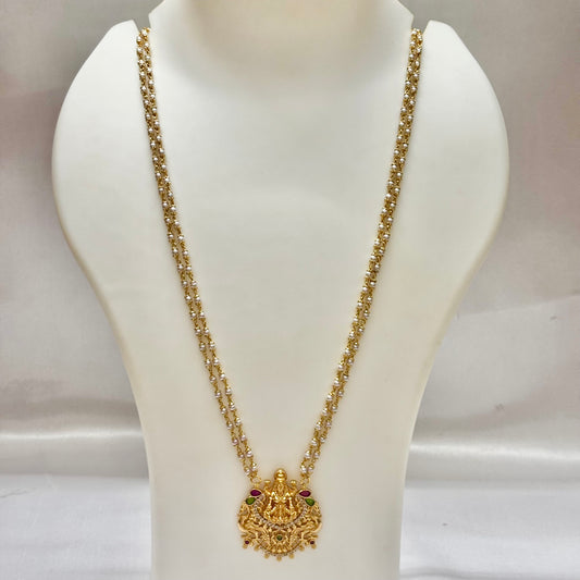 Lakshmi Pendant Beads Chain C_0190