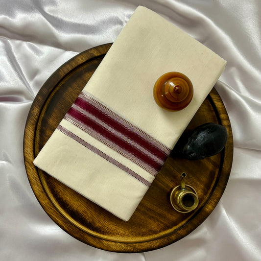 Dhothi cotton 2162_Maroon