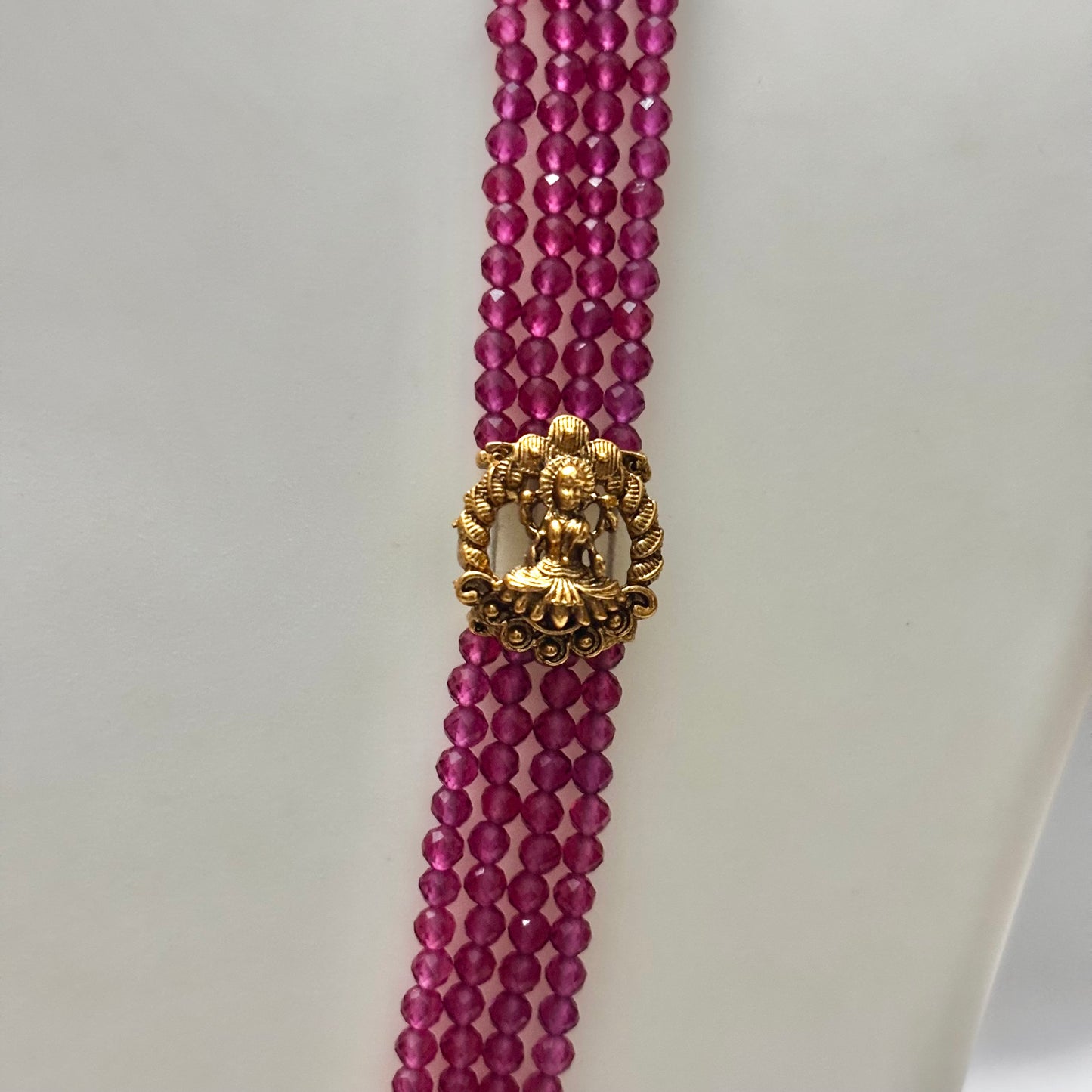 Multilayered Beads Necklace Set Ruby N_0152