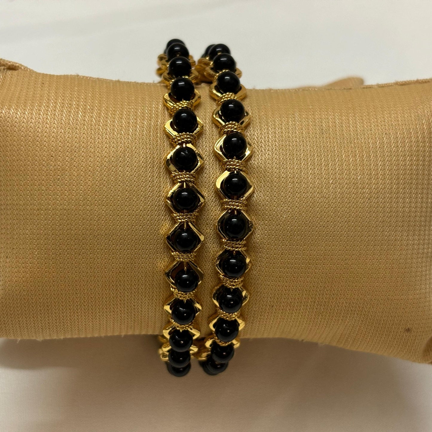 Black Bead Bangle JB020  JB021 (Single Piece)