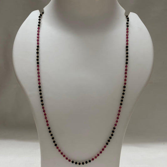 Beads Chain Single Layered Ruby Green 24 inch C_0163