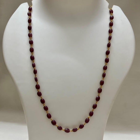 Beads Chain Single Layered Purple 24 inch C_0169