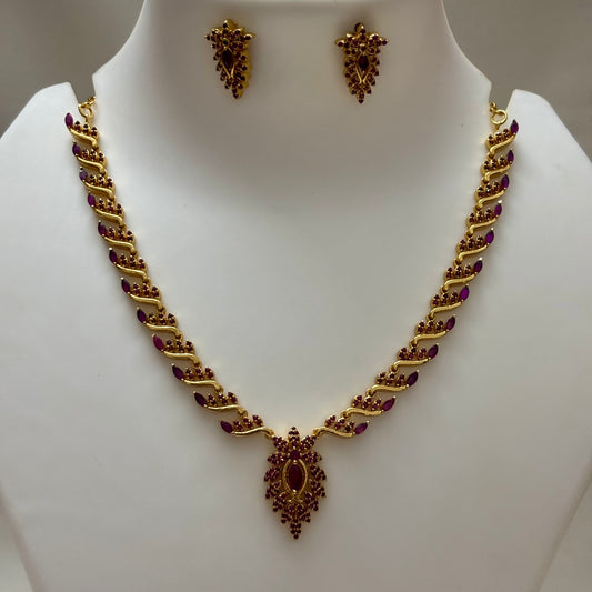 AD Stone Necklace Set N_0130