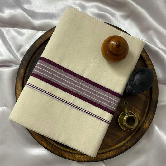 Dhothi cotton 2074F_Maroon