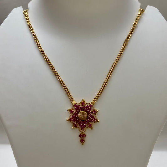 Flower Pendant Necklace N_0109